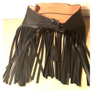 Authentic Leather BCBG MAXAZRIA fringe belt.